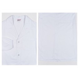 CAMICE UNISEX CON AUTOMATICI - cotone - bianco