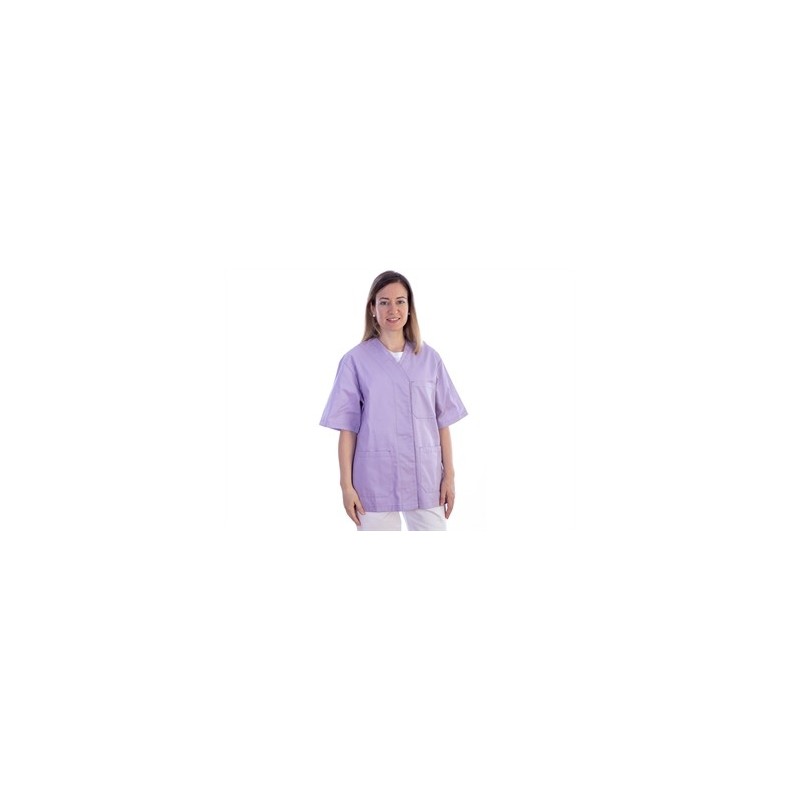 CASACCA DONNA CON BOTTONI AUTOMATICI - cotone/poliestere - viola