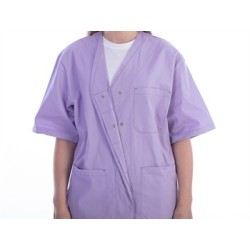 CASACCA DONNA CON BOTTONI AUTOMATICI - cotone/poliestere - viola