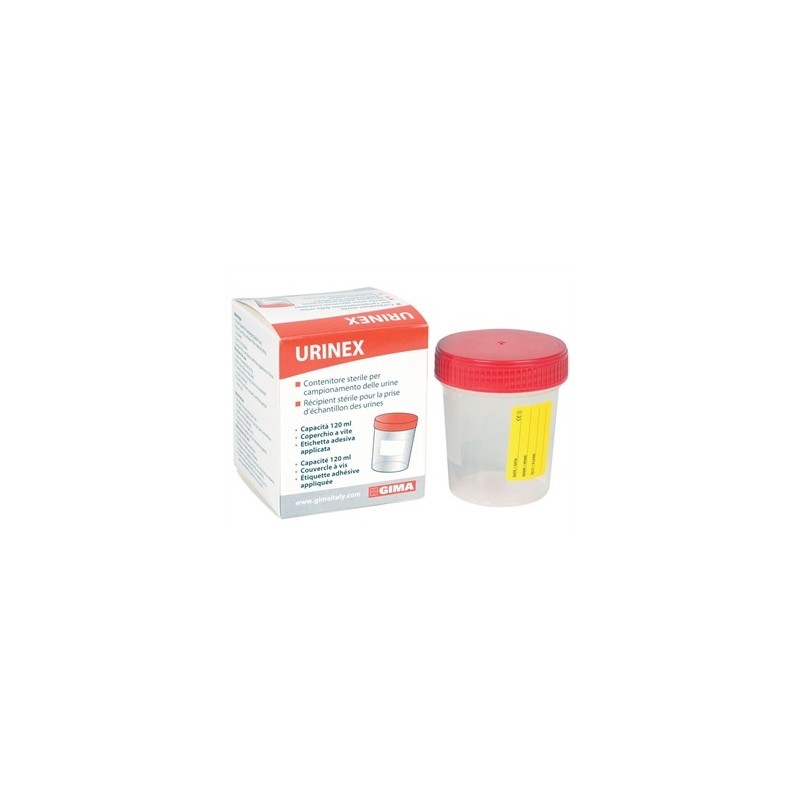 CONTENITORE URINE PLUS 100 ml - Tappo Rosso