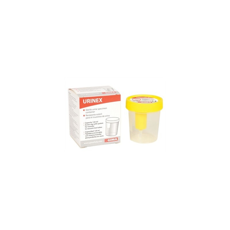 CONTENITORE URINE PLUS 100 ml - Tappo Giallo